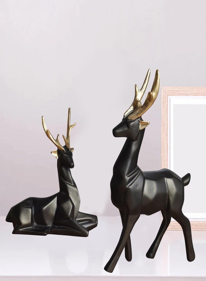 AABCO Polyresin Statue Deer Set, Black, for Home & Office Decor, Gifting Showpiece - Image 5